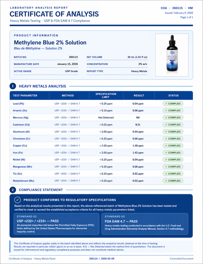 Methylene Blue 2% 30ml