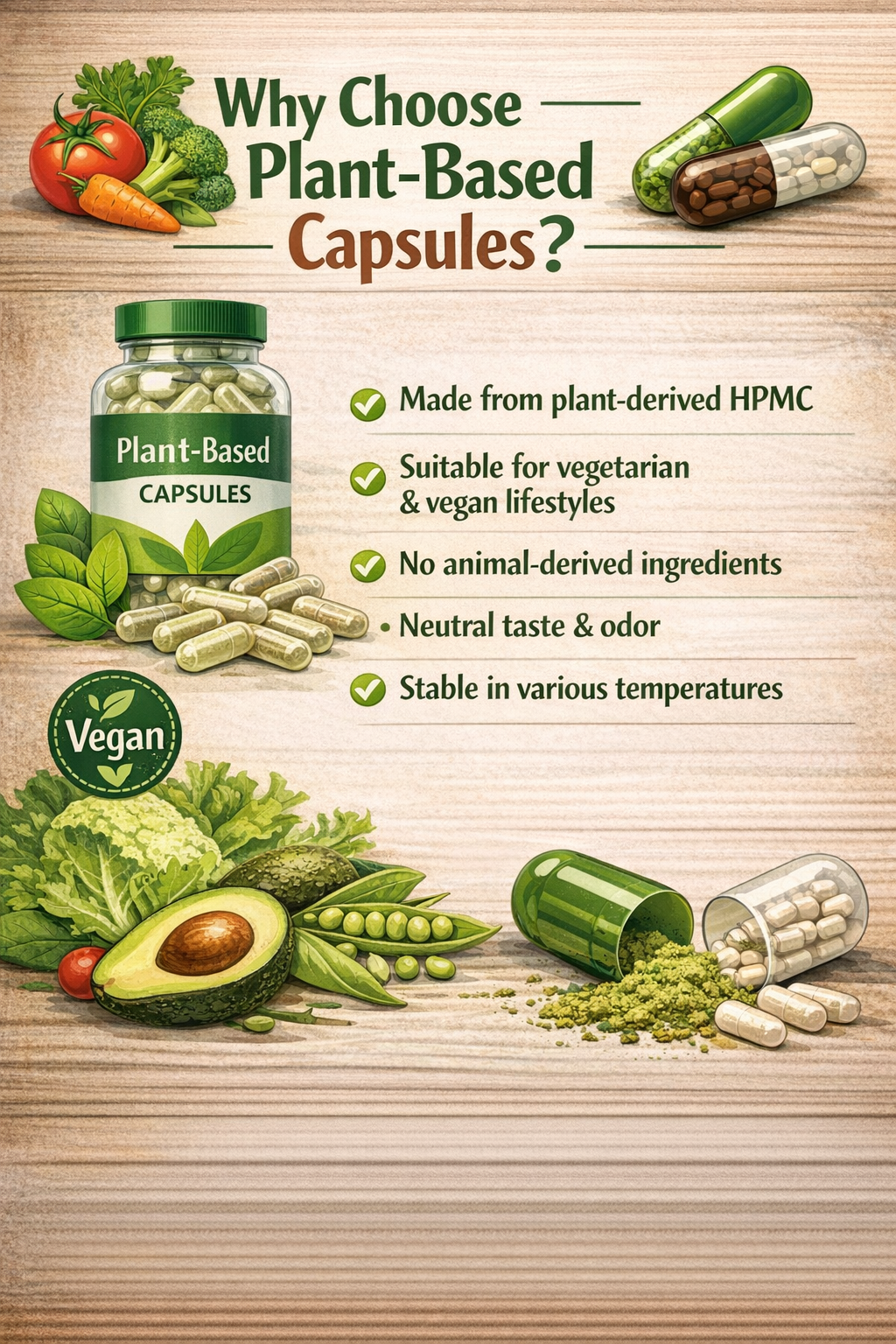 Empty vegan halal capsules made from plant based cellulose, clear capsule shells for supplements, ideal for filling powders herbs and vitamins, high quality design for easy manual or machine encapsulation